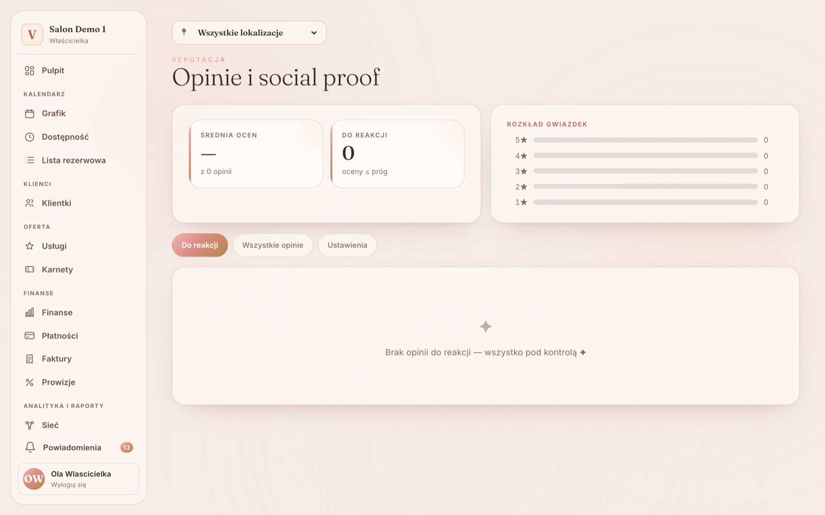 Reputacja Vibraé — prośby o opinię i oceny po wizycie